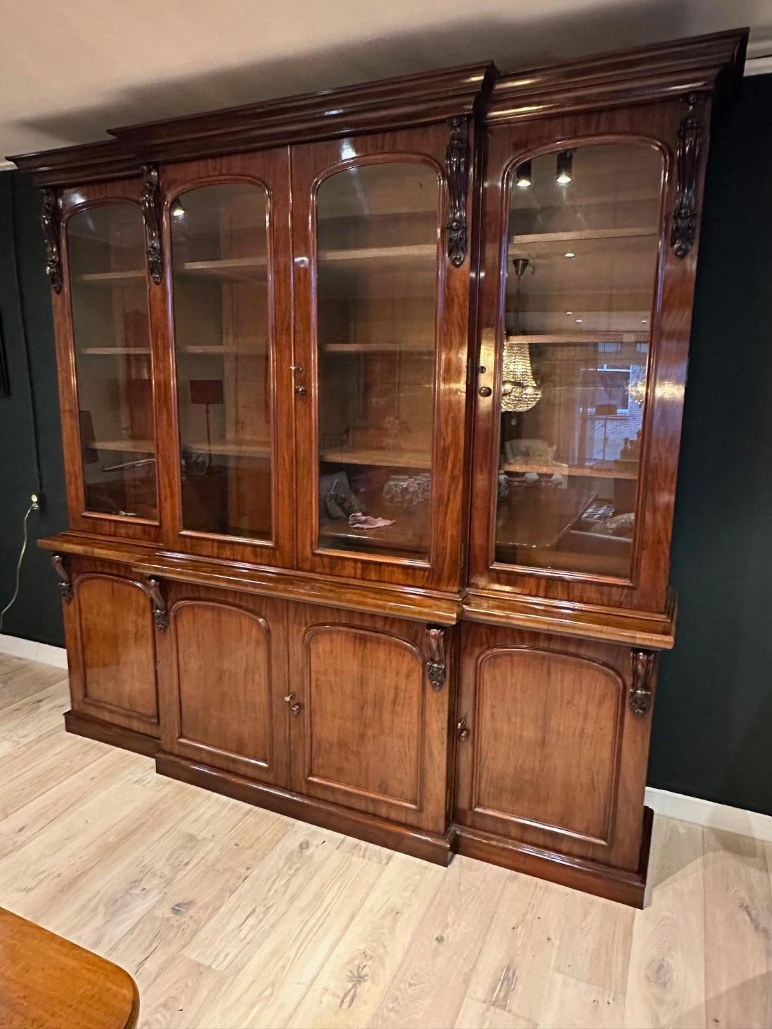 Large antique bookcase For Sale 1