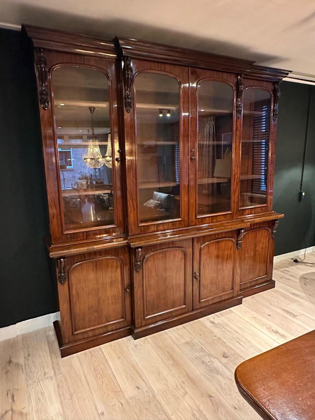 Large antique bookcase For Sale 2
