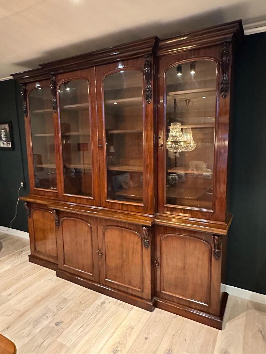 Large antique bookcase For Sale 3