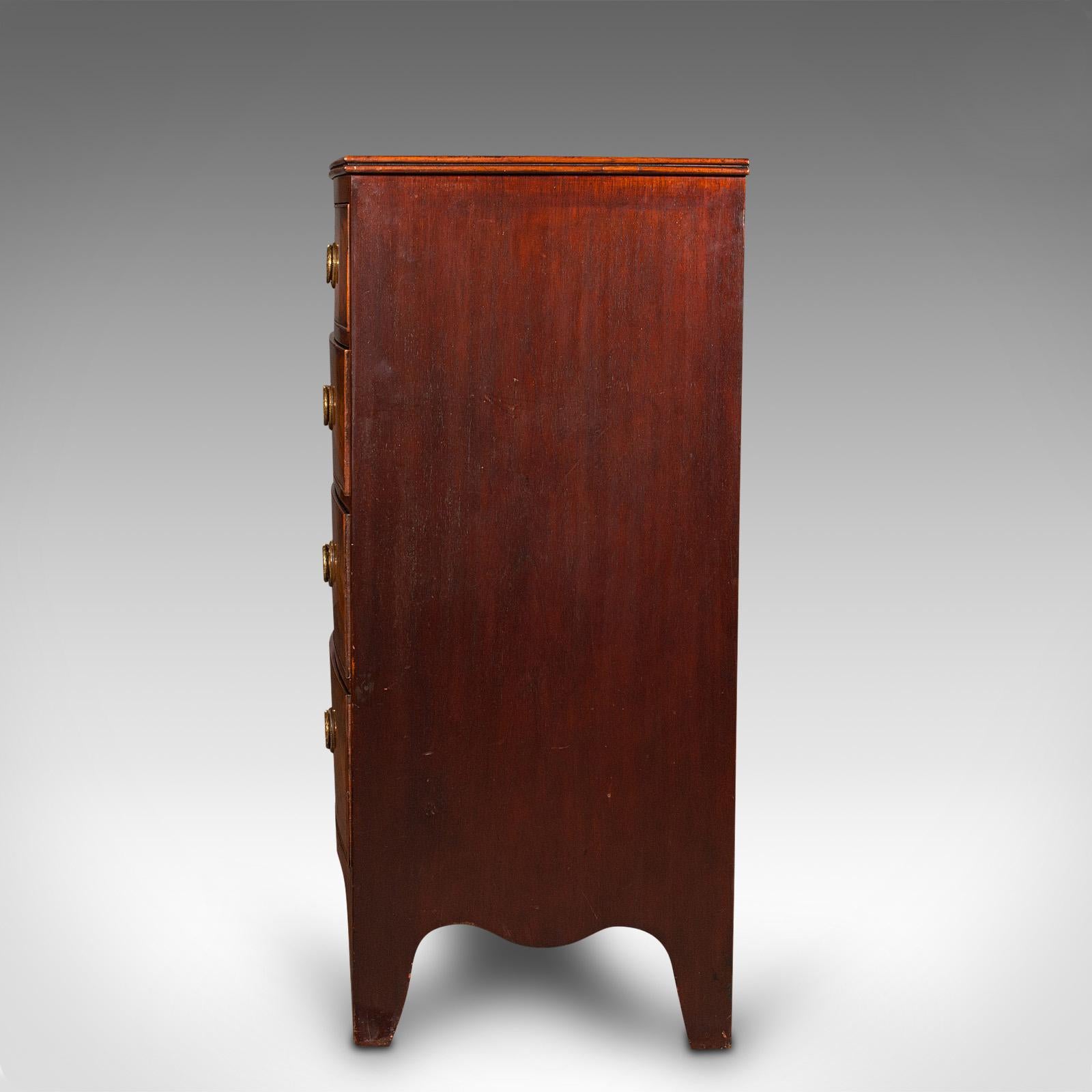 18th Century Large Antique Bow Front Chest of Drawers, English, Tallboy, Georgian, Circa 1780