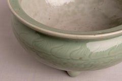 Antique Celadon Bowl, Chinese Export Porcelain, Circa 1730