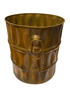 Large tarnished-brass Jardiniere with handles