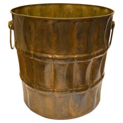 Large Antique Brass Jardiniere with Handles