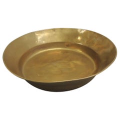 Large Antique Brass Russian Deep Fruit Bowl