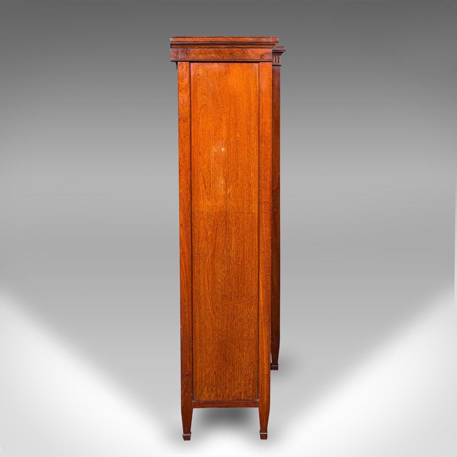 Late 19th Century Large Antique Breakfront Bookcase, English, Cabinet, Georgian Revival, Victorian For Sale