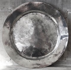 Large Antique Brightly Polished Pewter Charger, circa.1750