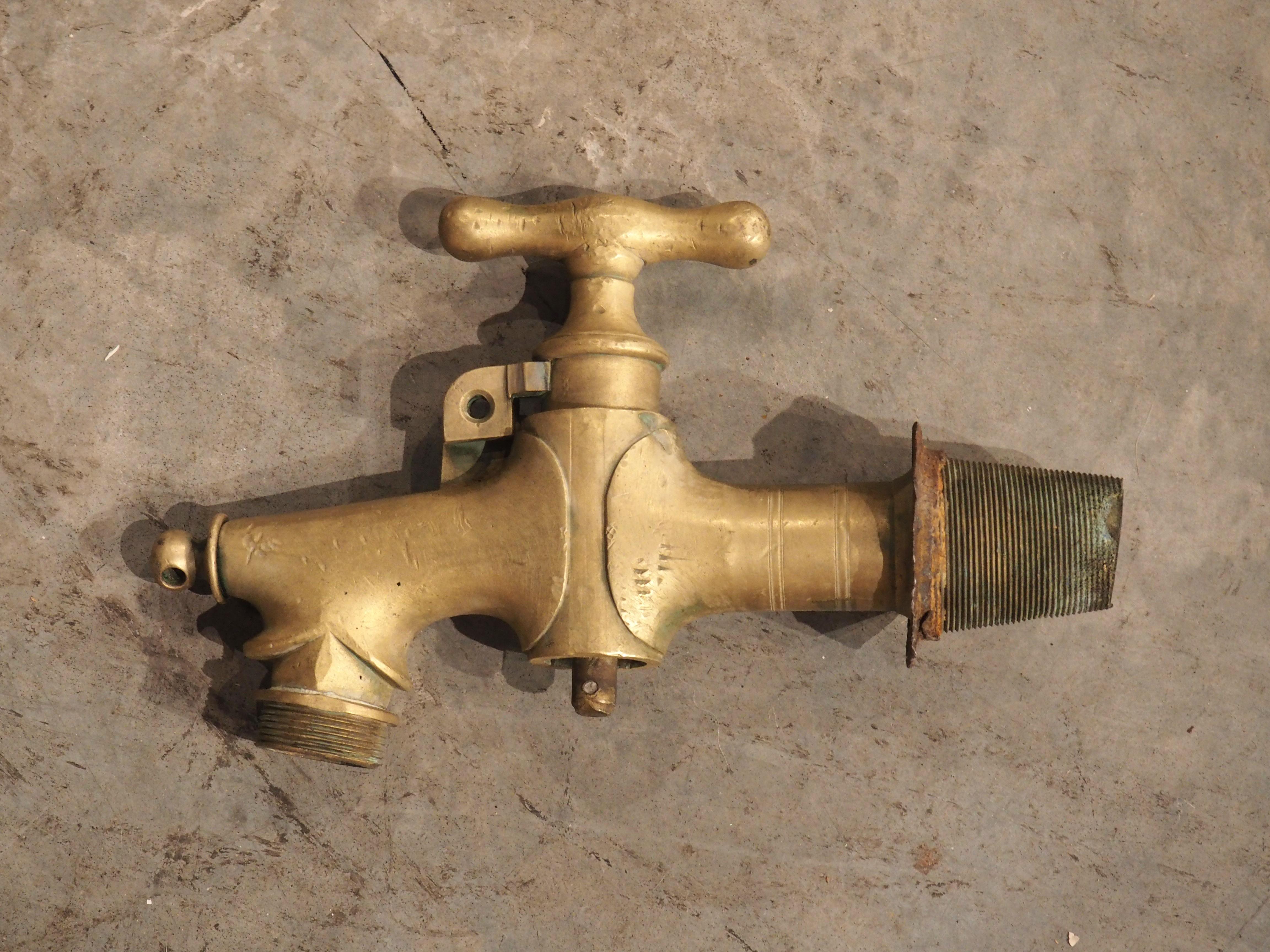 Large Antique Bronze Barrel Spout from France, 19th Century 5