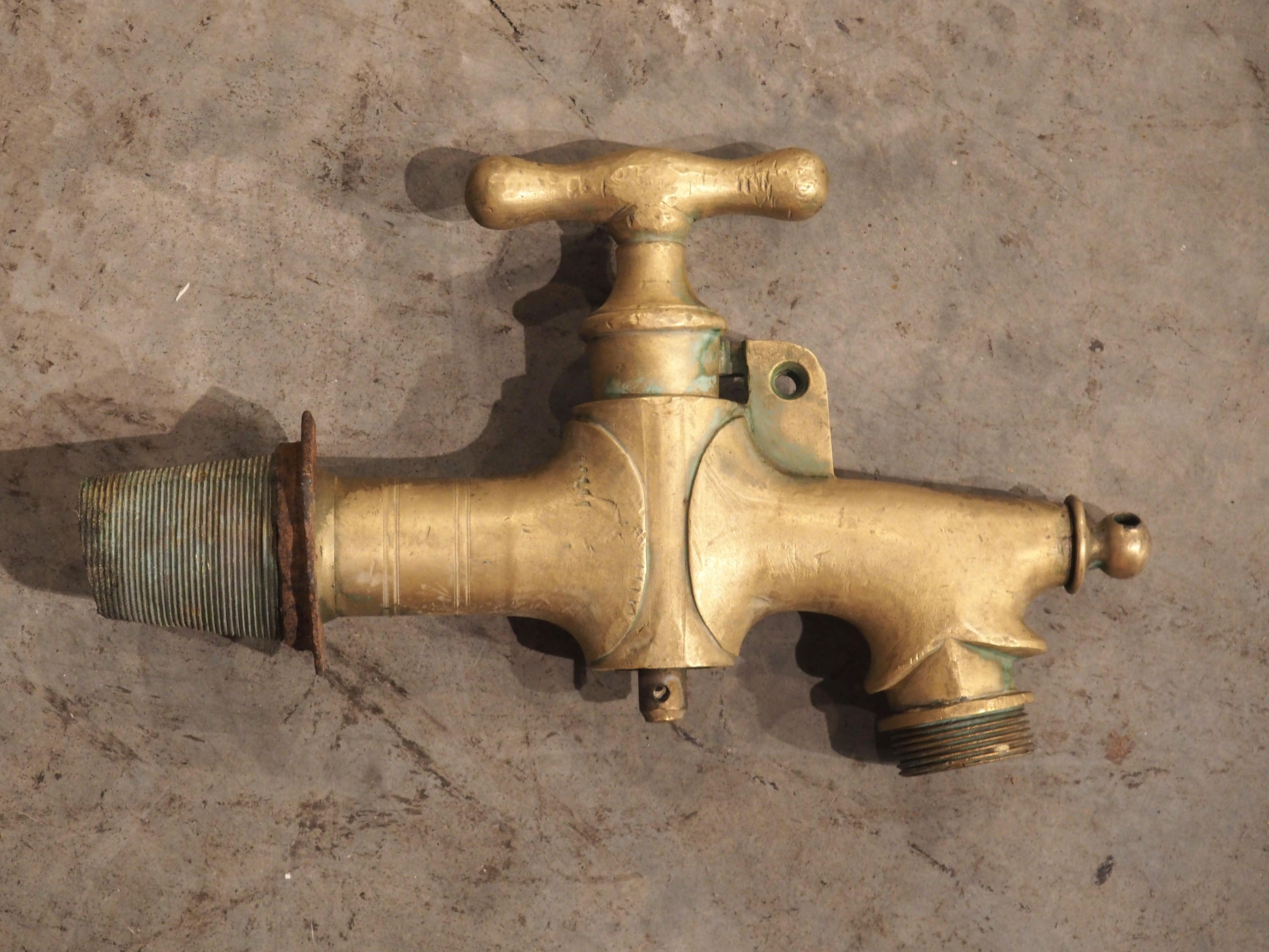Metal Large Antique Bronze Barrel Spout from France, 19th Century