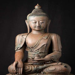 Large Antique Bronze Buddha Statue from Burma
