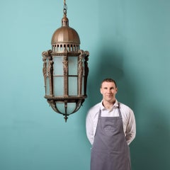 Large Antique Bronze Lantern
