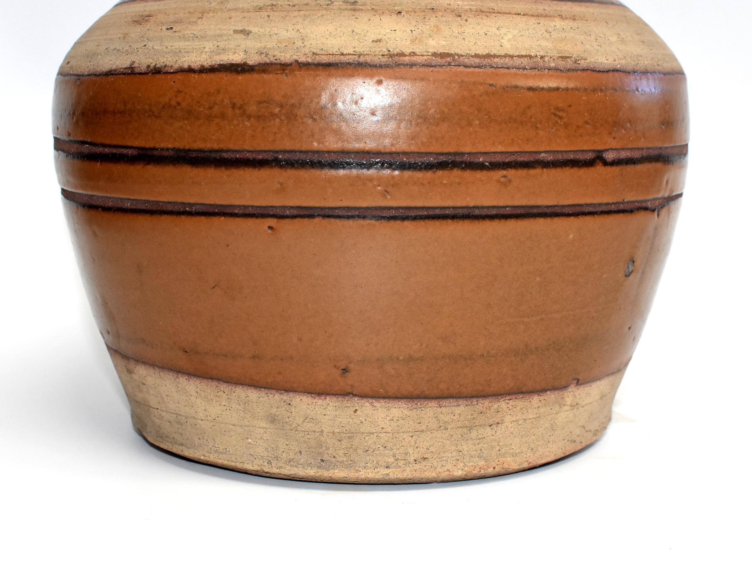 antique brown pottery