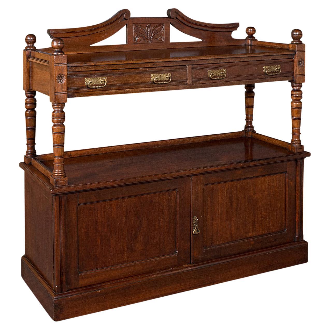 Large Antique Buffet, English, Walnut, Server, Sideboard, Victorian, Circa 1870 For Sale