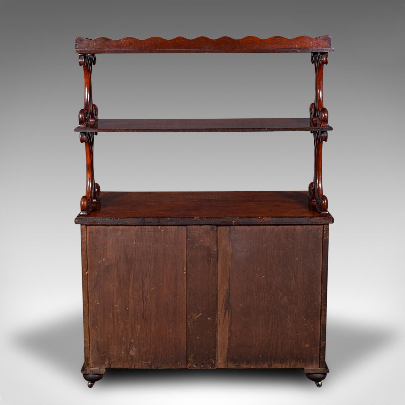 19th Century Large Antique Buffet Server, English, Side Cabinet, Display Whatnot, Victorian For Sale