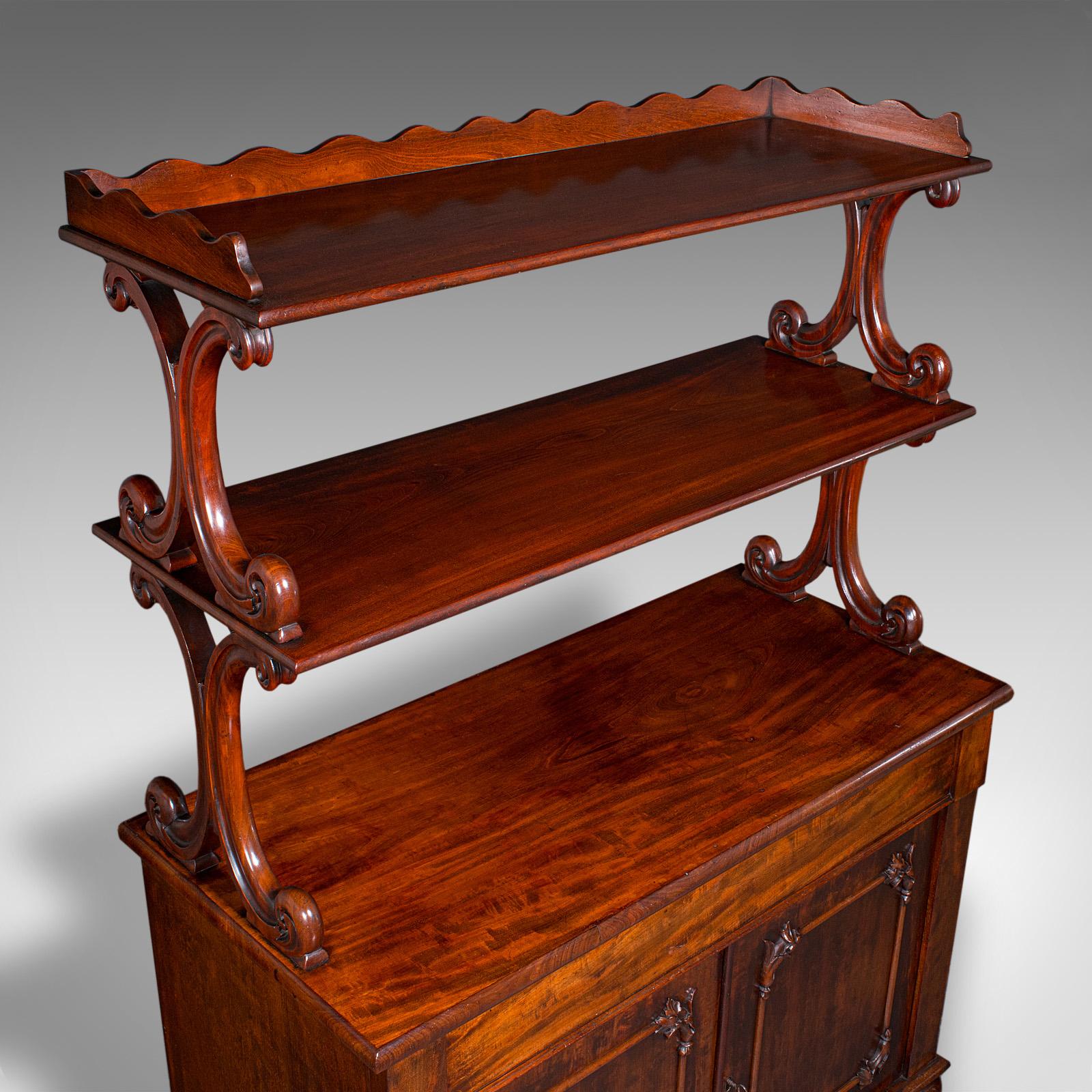 Large Antique Buffet Server, English, Side Cabinet, Display Whatnot, Victorian For Sale 1