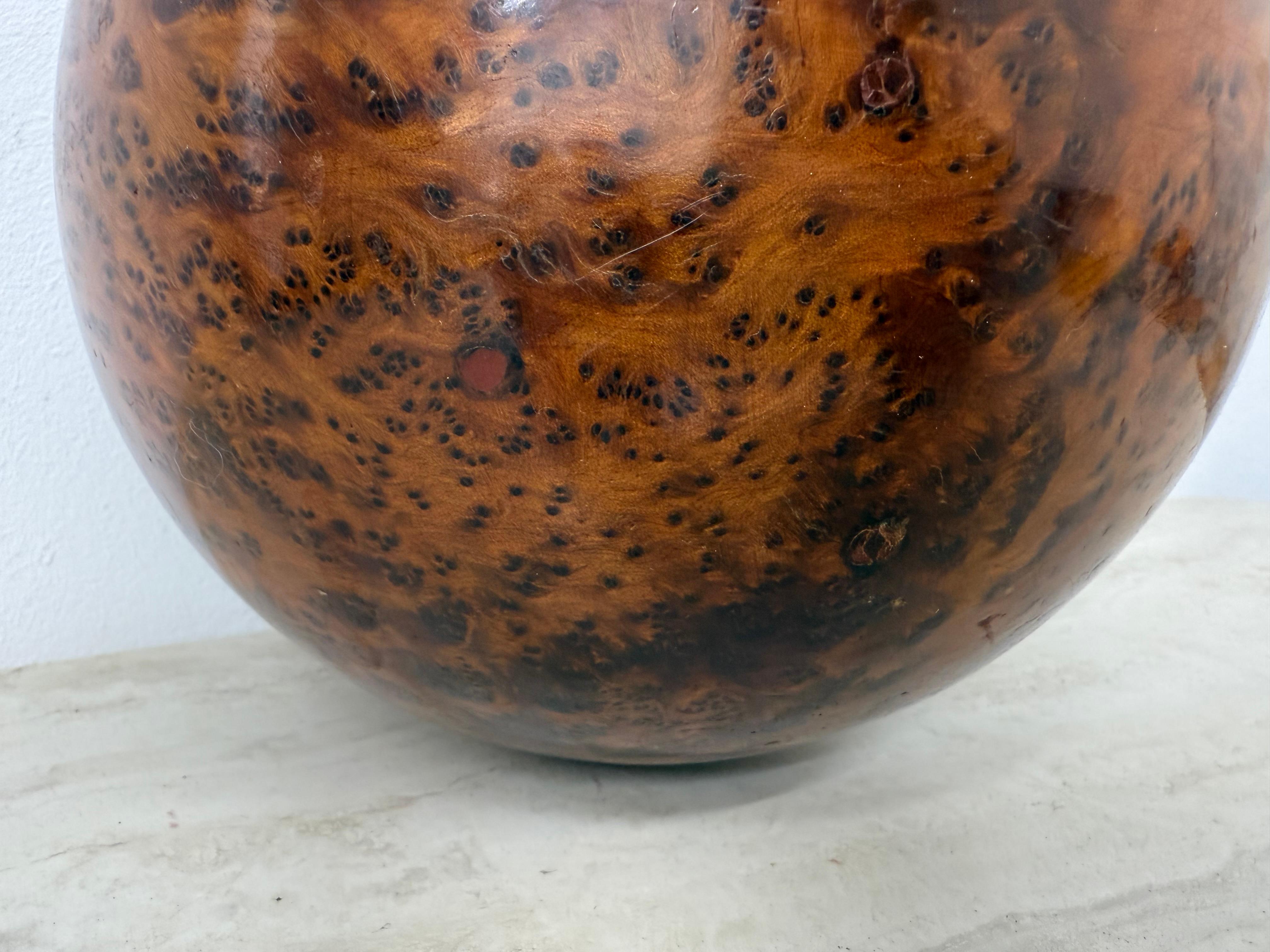 Large antique burl wood ball decorative wooden ball For Sale 10