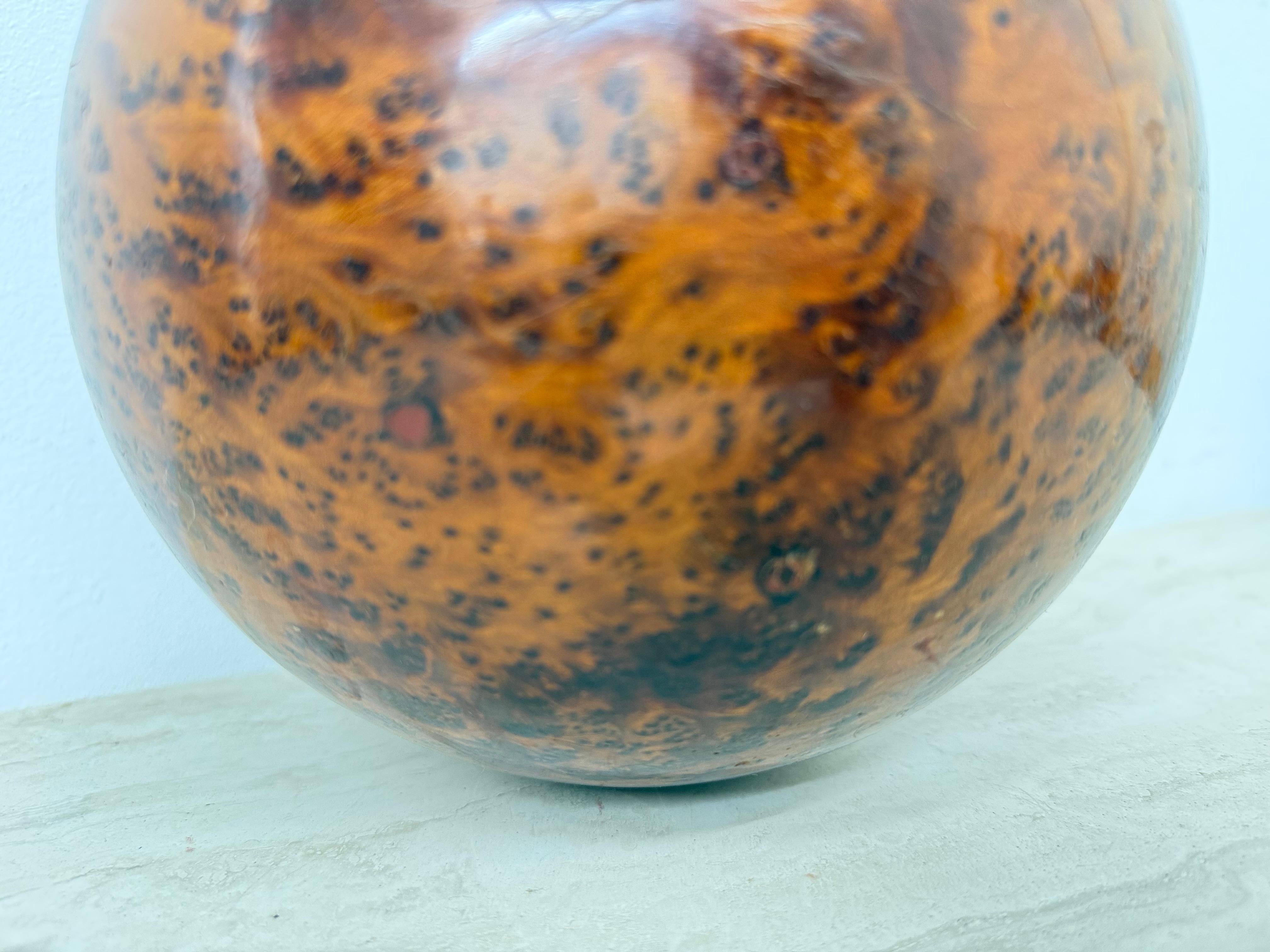 Large antique burl wood ball decorative wooden ball For Sale 12