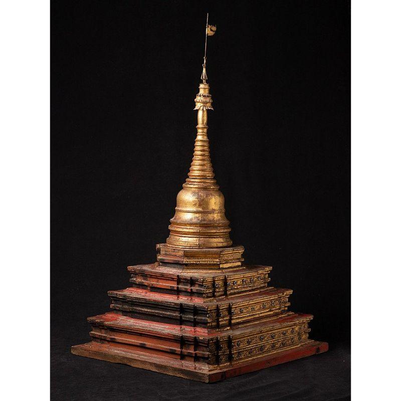 Large Antique Burmese Stupa from Burma For Sale 11