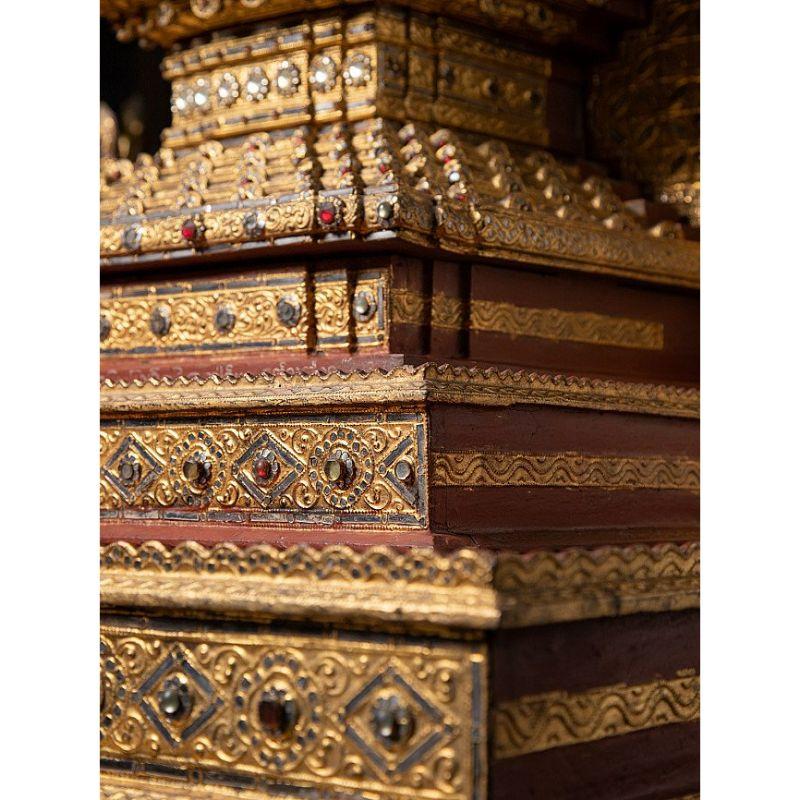 Large Antique Burmese Throne from Burma For Sale 5