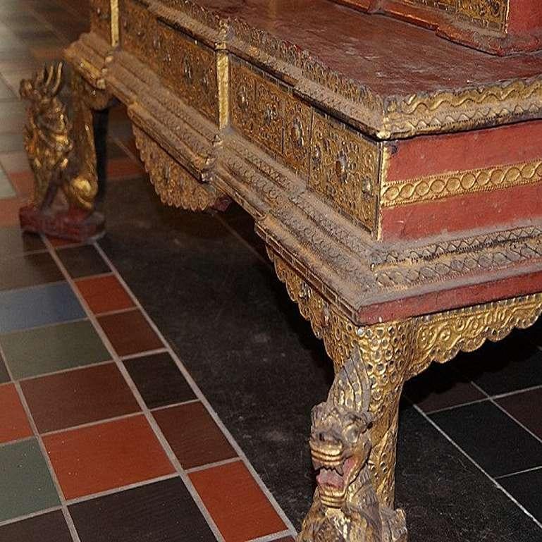 Large Antique Burmese Throne from Burma For Sale 8