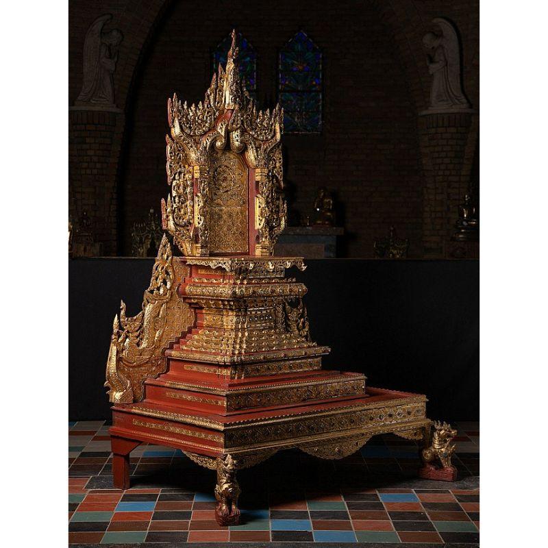 Large Antique Burmese Throne from Burma For Sale 11
