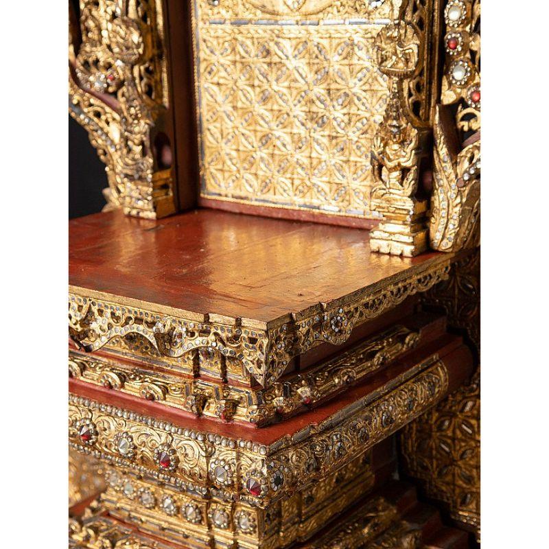 Large Antique Burmese Throne from Burma For Sale 3