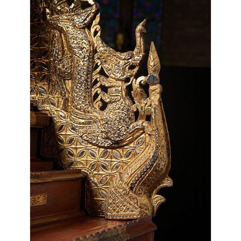 Large Antique Burmese Throne from Burma For Sale 4