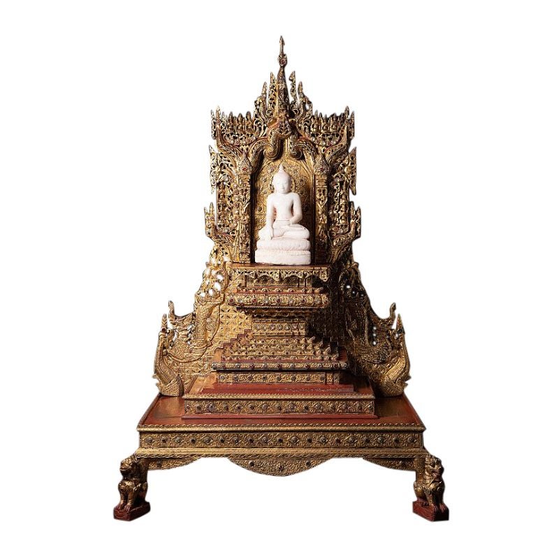 Large Antique Burmese Throne from Burma For Sale