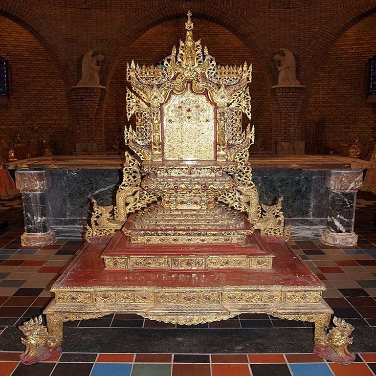 Large Antique Burmese Throne from Burma For Sale