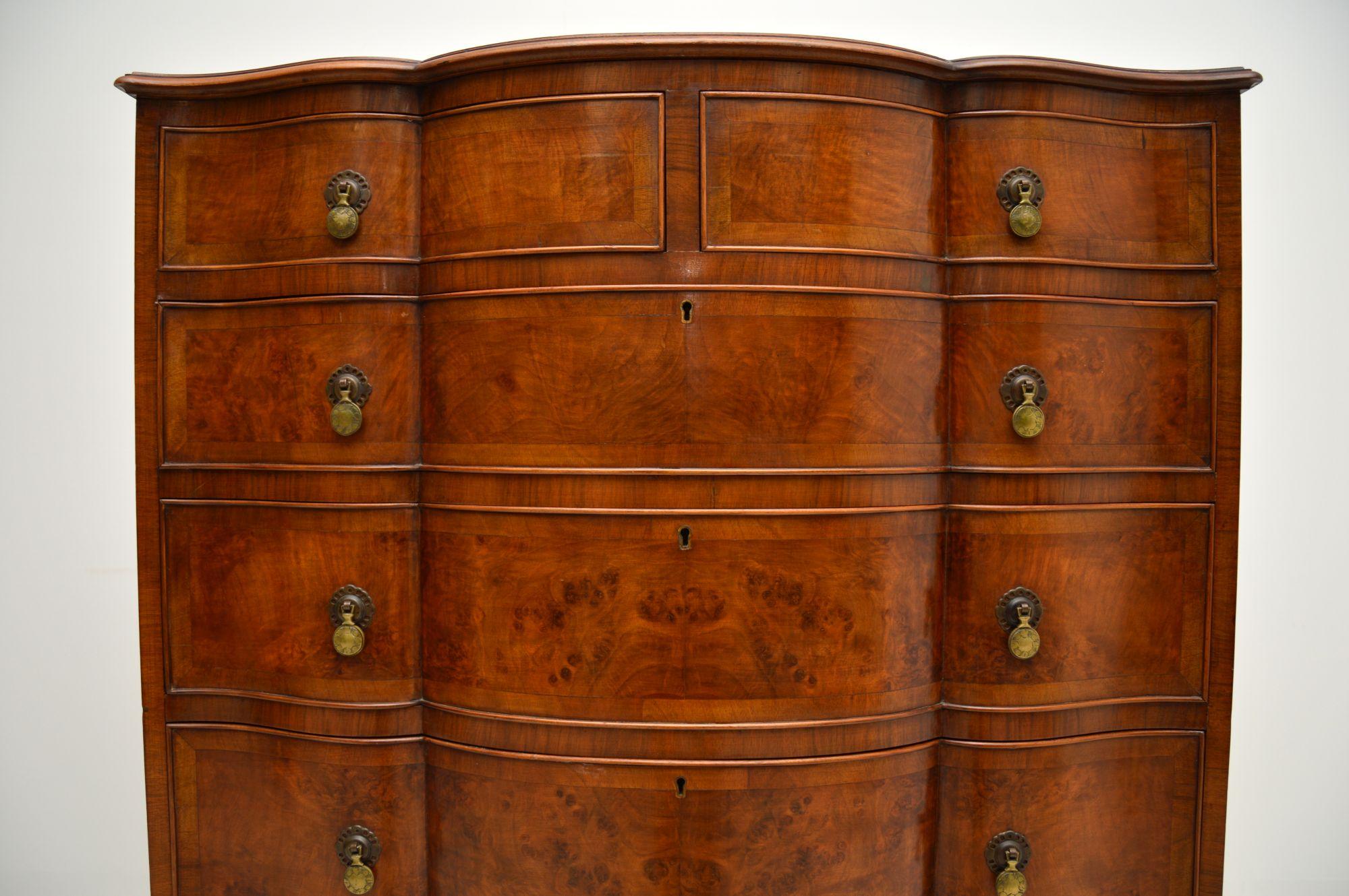 Large Antique Burr Walnut Chest of Drawers In Good Condition In London, GB