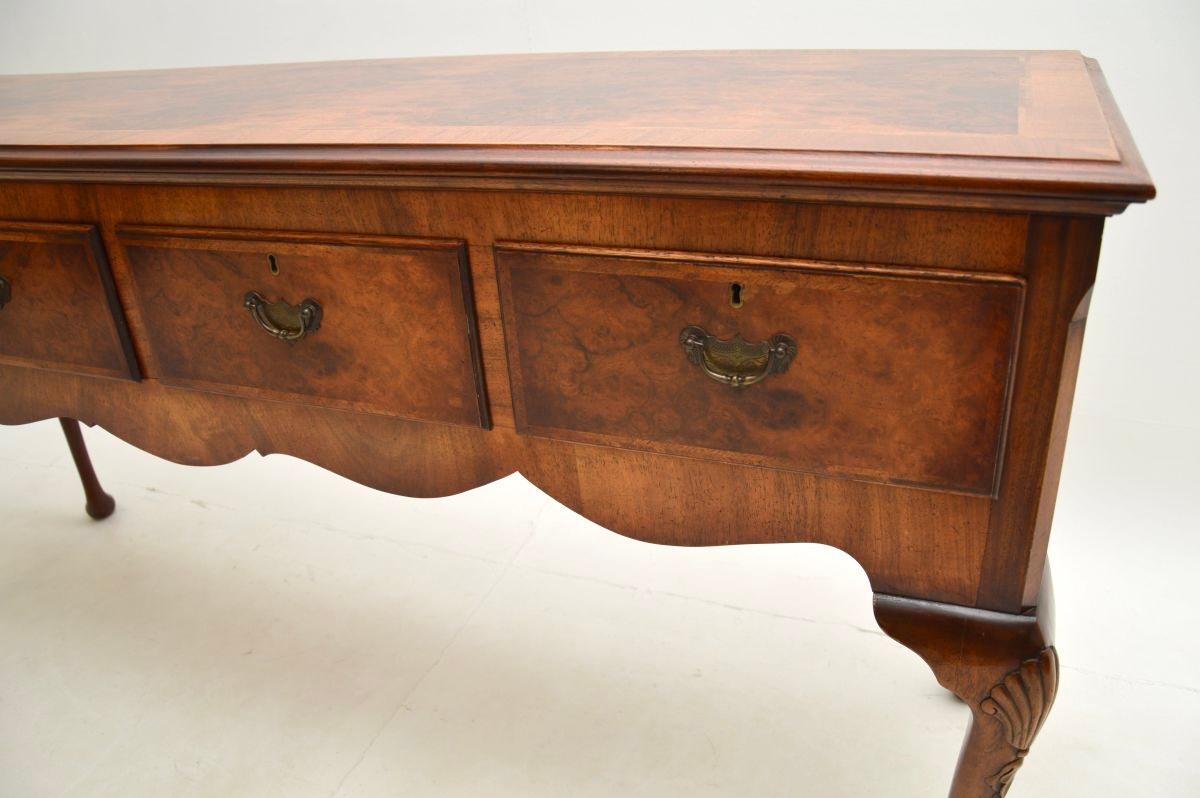 Large Antique Burr Walnut Console Table 5
