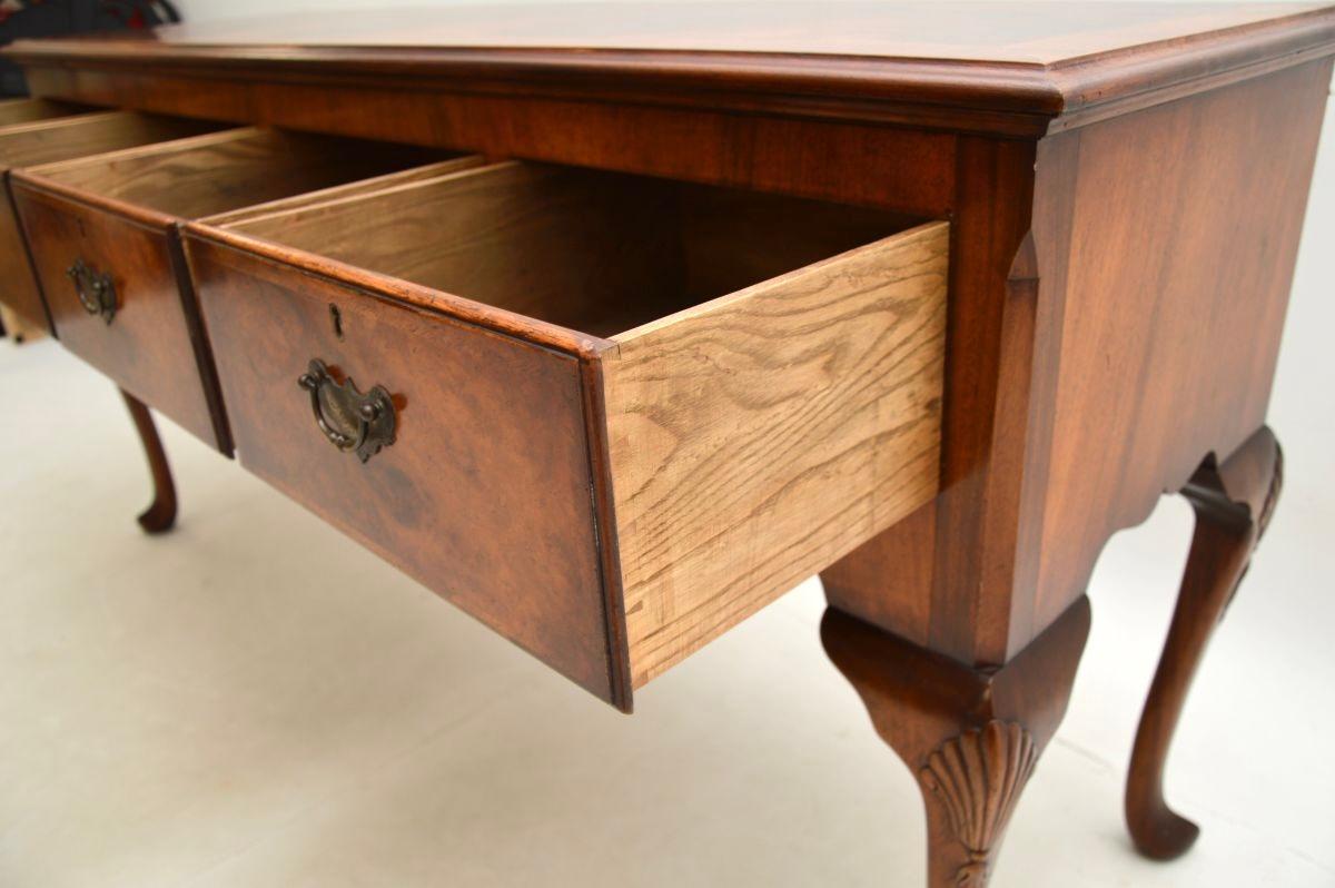 Early 20th Century Large Antique Burr Walnut Console Table