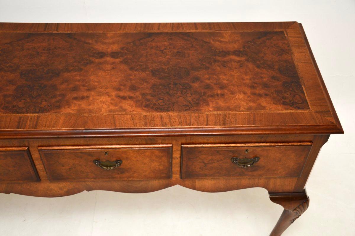 Large Antique Burr Walnut Console Table 2