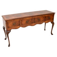 Large Antique Burr Walnut Console Table