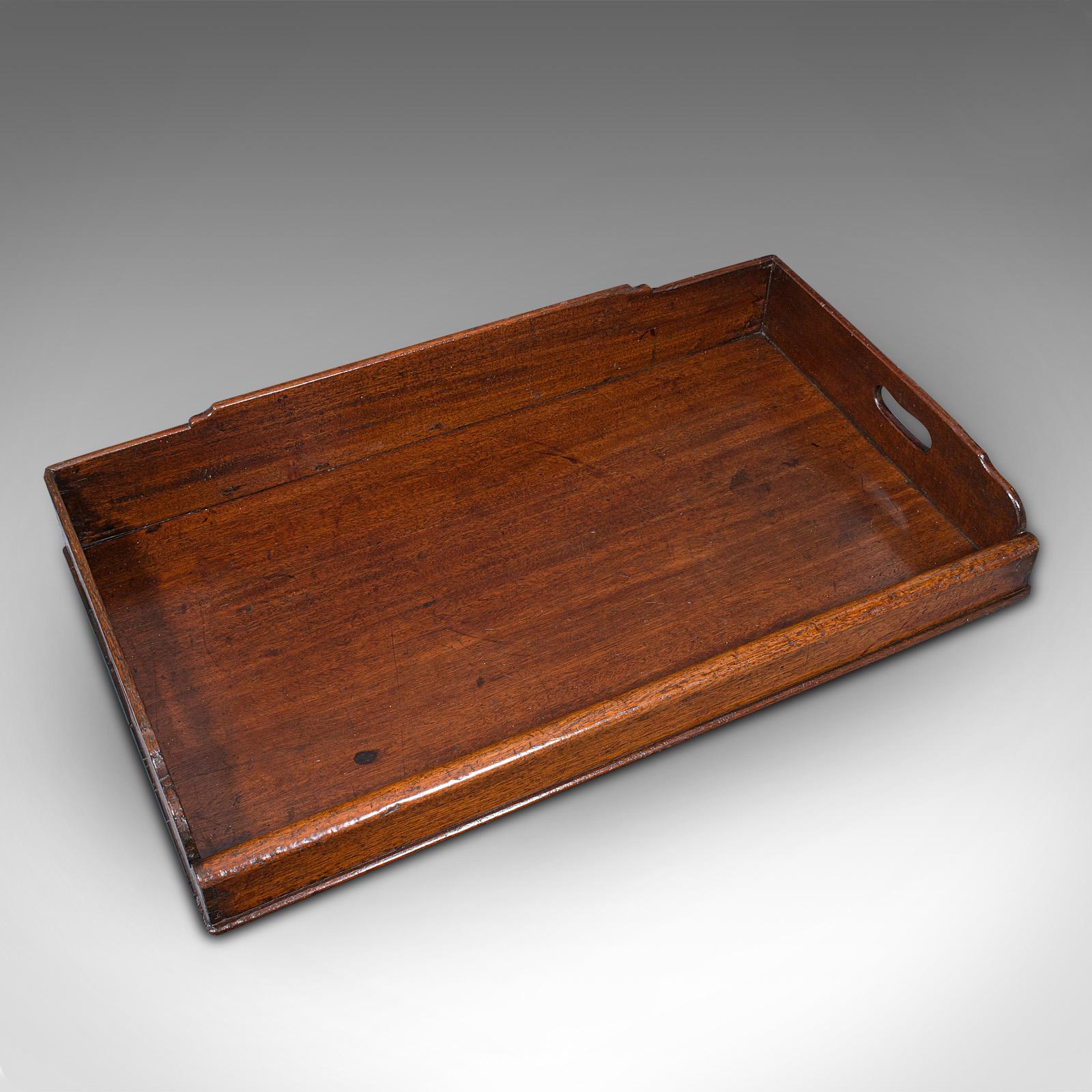 Wood Large Antique Butler's Tray, English, Tea Service Tray, Georgian, circa 1800