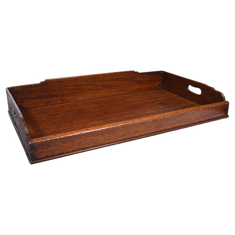 19th Century English Mahogany Folding Butler's Tray with Hinged Sides ...