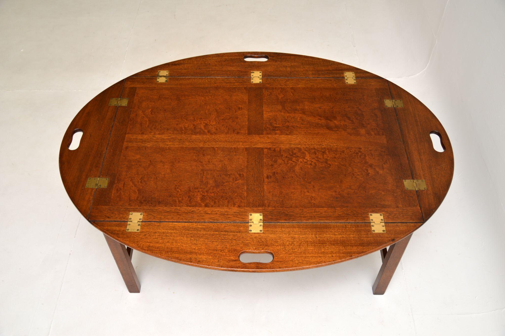 Large Antique Butlers Tray Top Coffee Table In Good Condition For Sale In London, GB