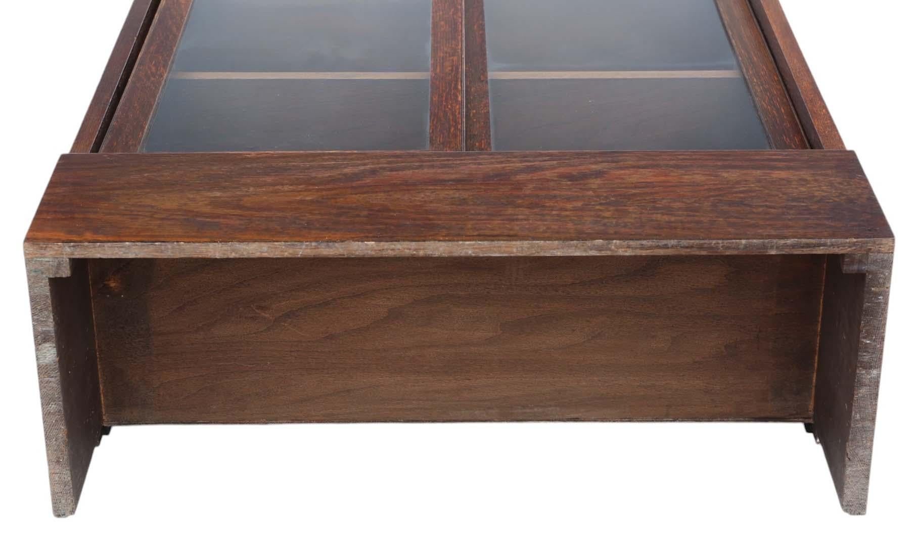 Large Antique c.1925 Oak Bookcase – High-Quality Shop Display Cabinet im Angebot 2