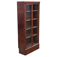 Großes antikes Bücherregal aus Eiche von ca. 1925 - Hochwertiger Vitrinenschrank