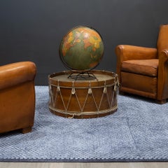 Large Antique Calfskin Begium Drum, circa 1900