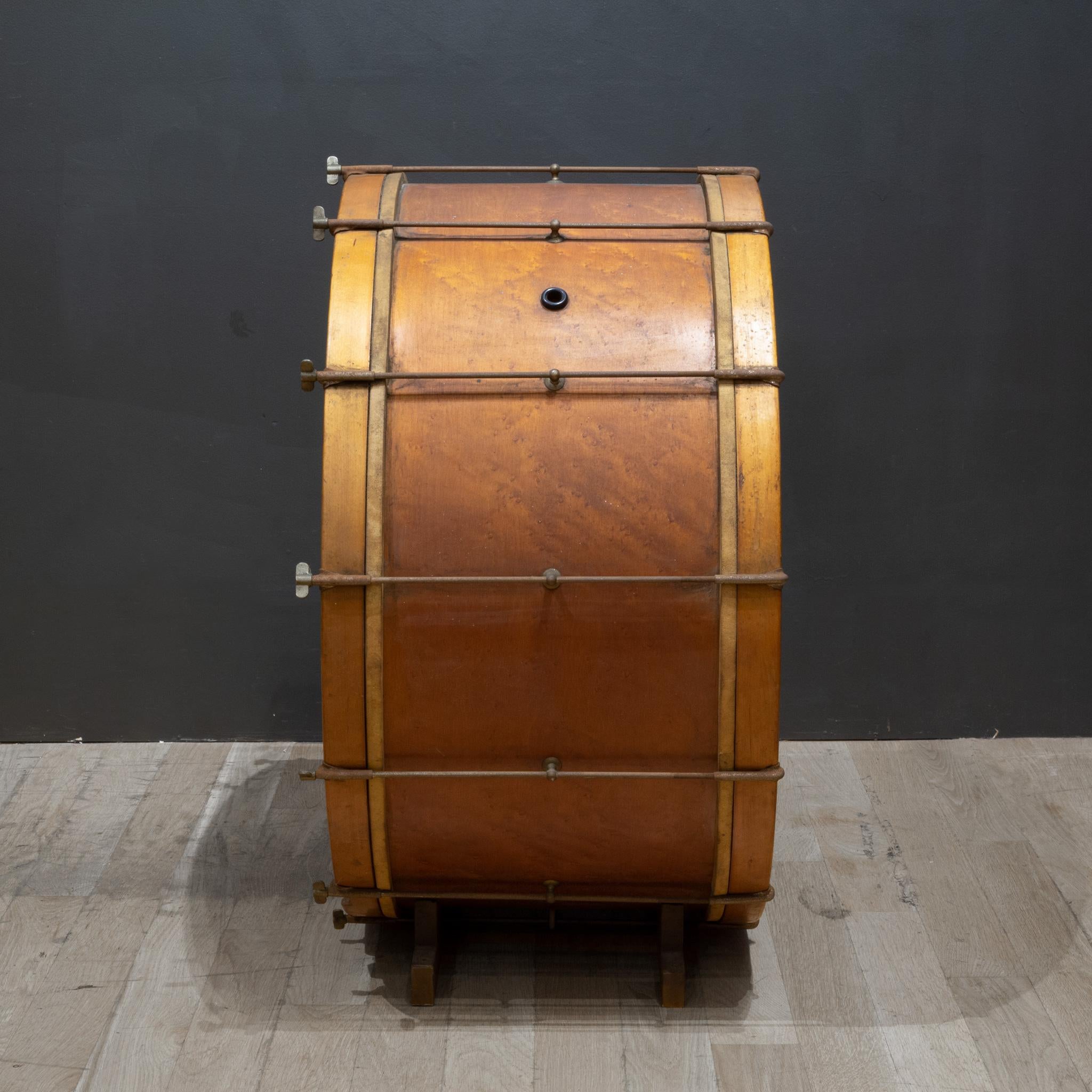 Belgian Large Antique Calfskin Drum c.1920