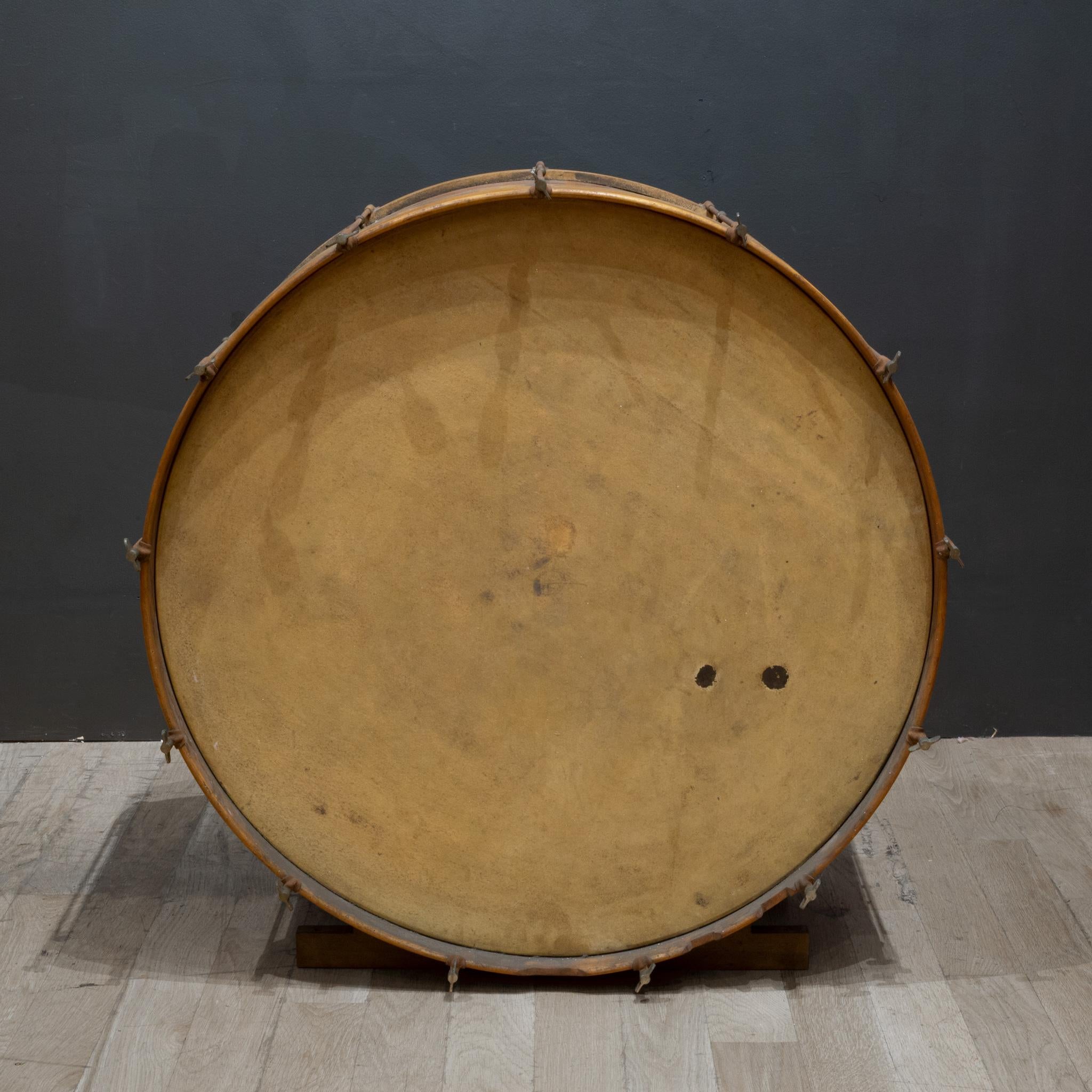 20th Century Large Antique Calfskin Drum c.1920