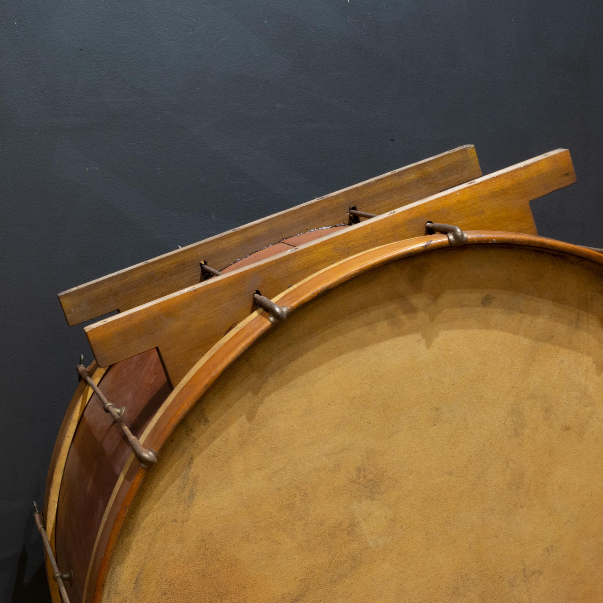 Large Antique Calfskin Drum c.1920 2
