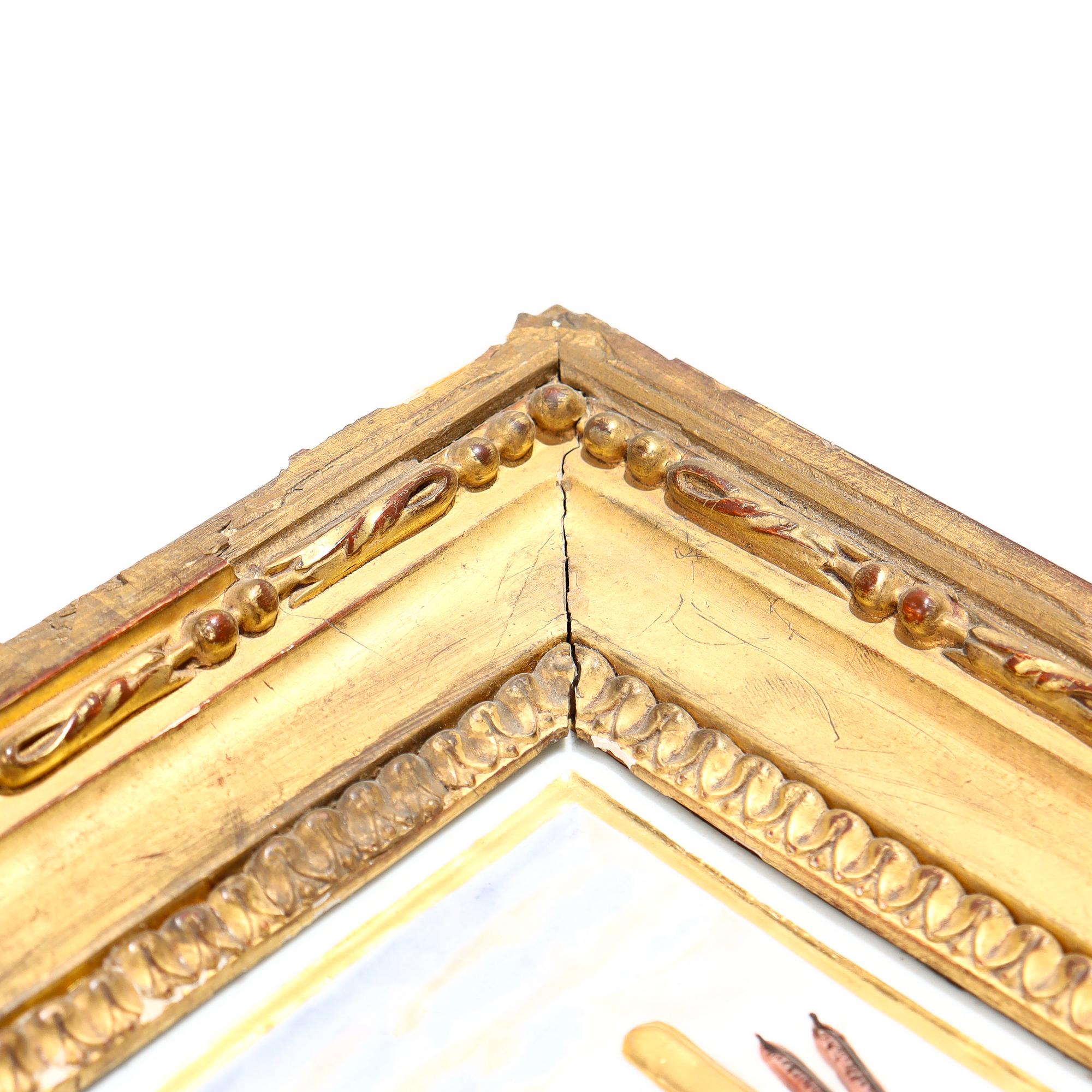 Grande plaque ancienne en porcelaine de Capodimonte représentant une naïade ou une nymphe d'eau en vente 10