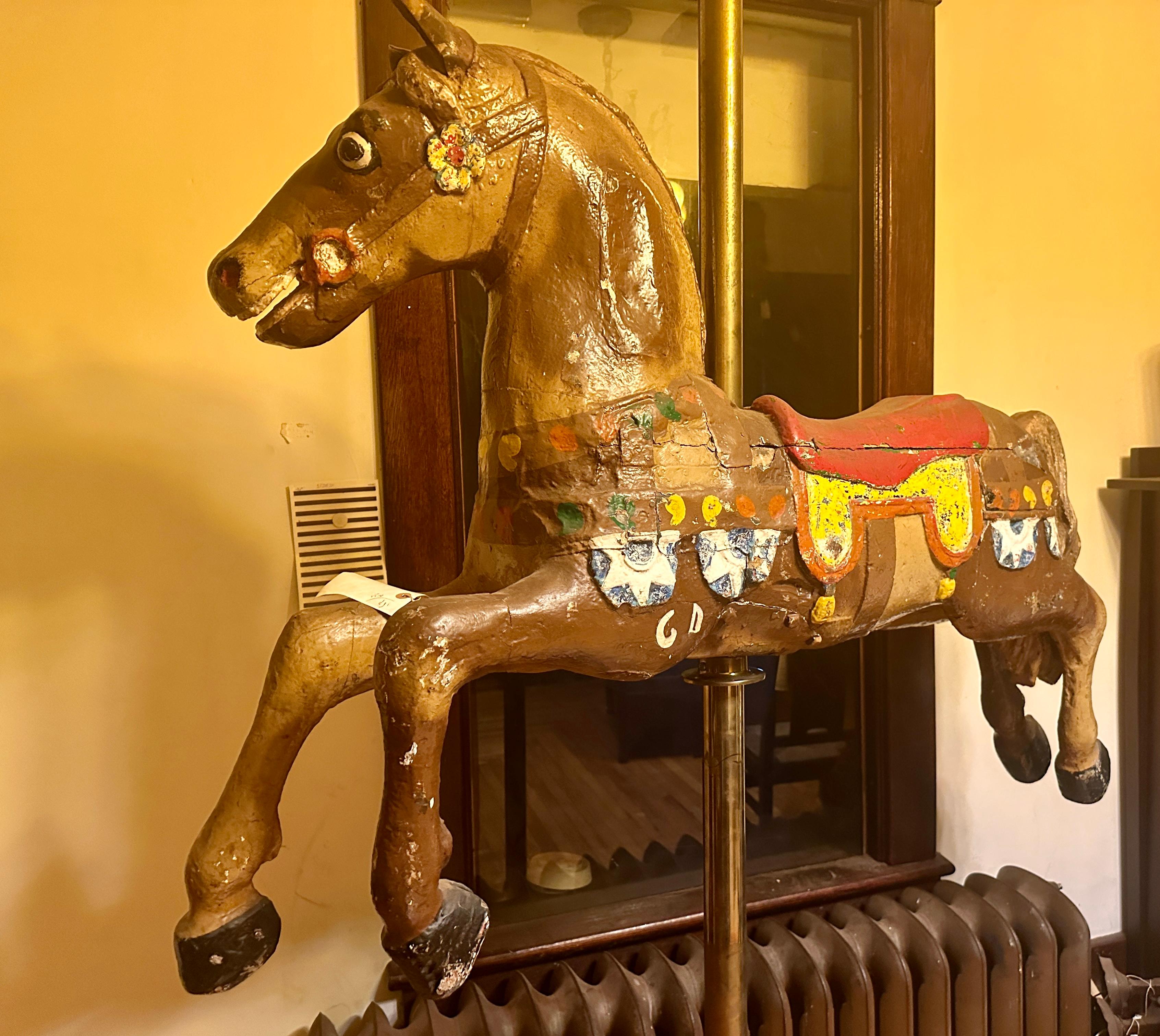 American Large Antique Carousel Horse 