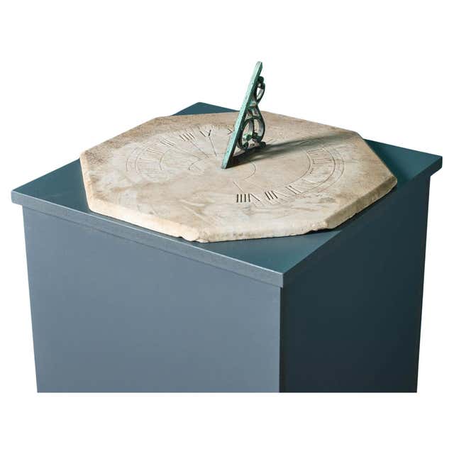 Large Antique Octagonal Bronze Sundial c.1872 For Sale at 1stDibs