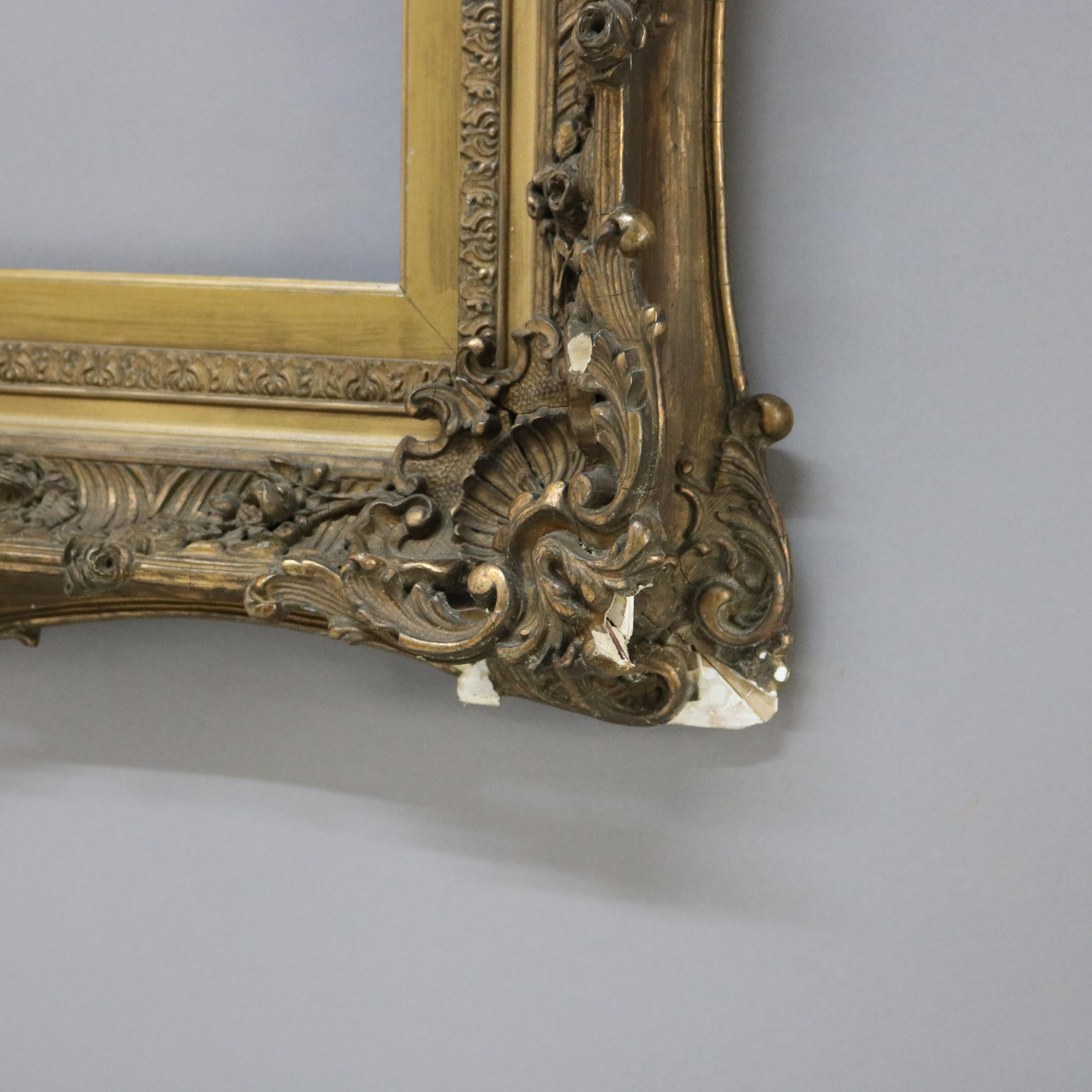 ***Reduced In-House Delivery Rates - Click on “Ask Seller” to Request a Quote***

Large Antique Carved Gilt Wood Frame C1900

Measures - 31.75