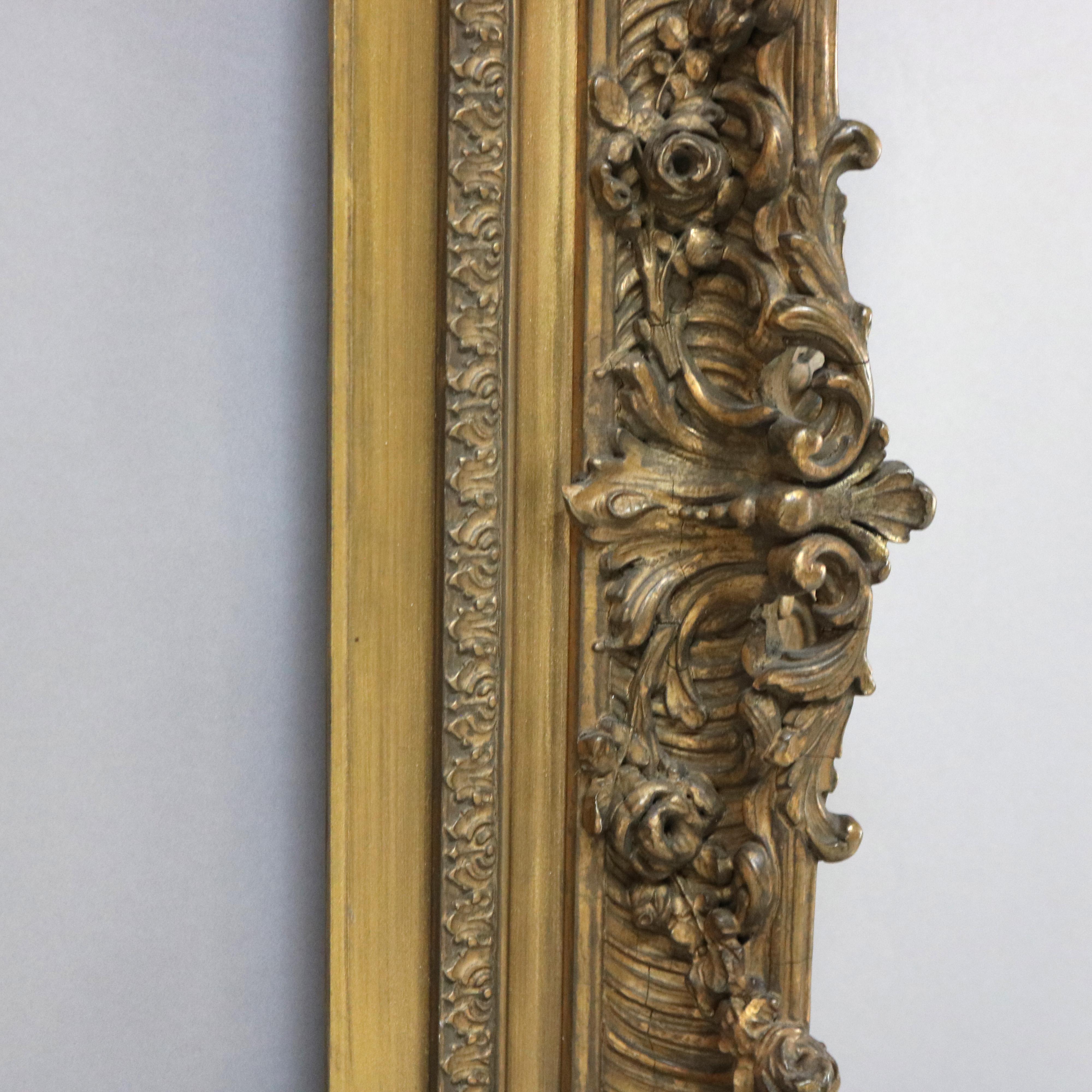 Giltwood Large Antique Carved Gilt Wood Frame C1900 For Sale