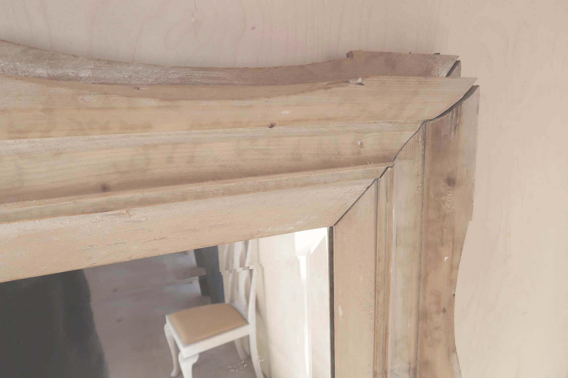 Inglese Grande specchio antico di pino intagliato, inglese, XIX secolo in vendita