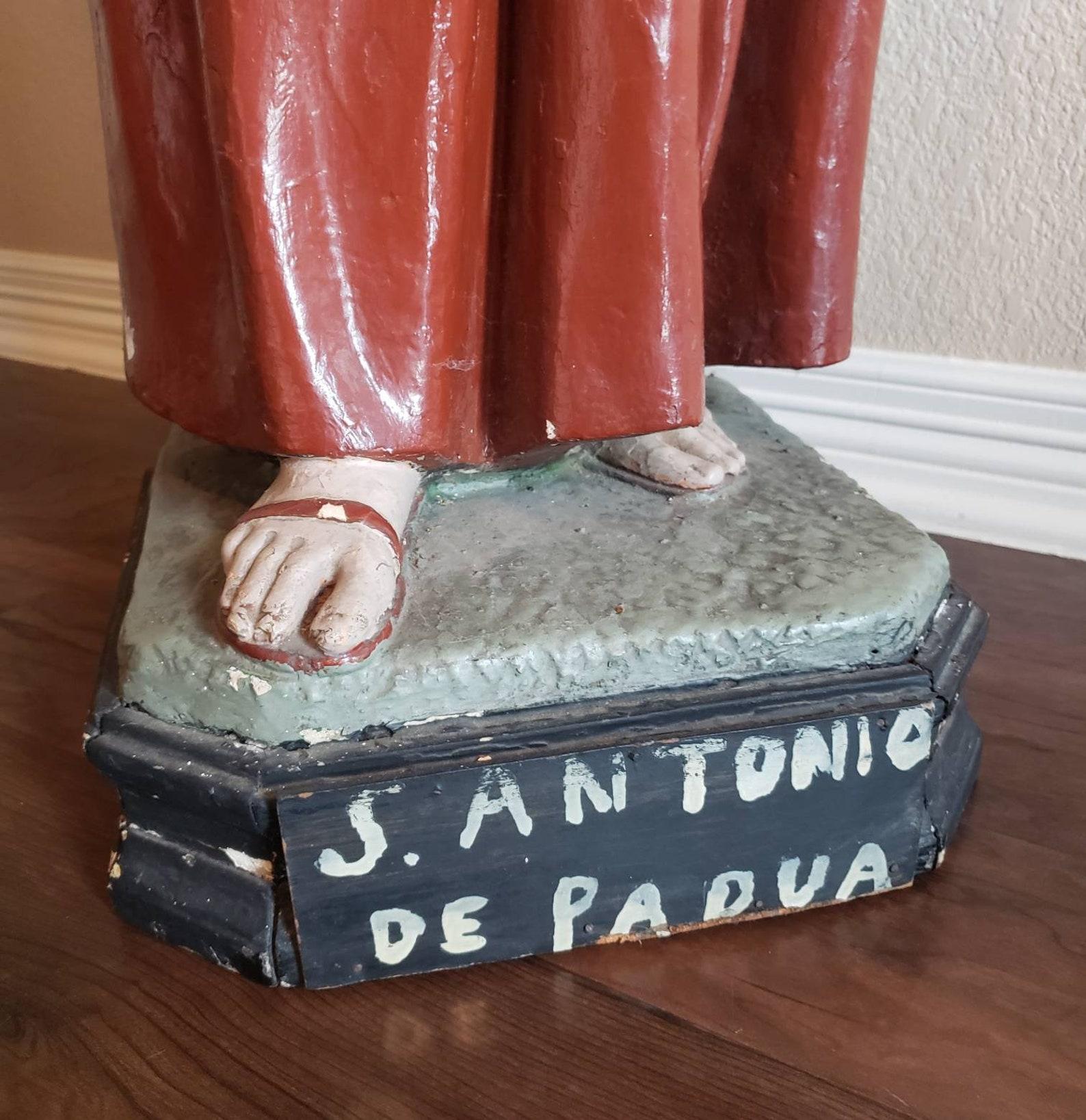 Large Antique Carved Religious Altar Figure For Sale 2