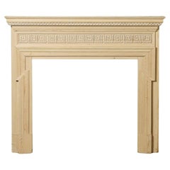 Large Antique Carved Wooden Fireplace